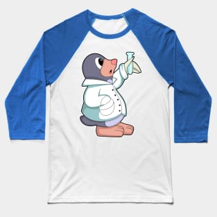 Mole as Scientist with Test tube Baseball T-Shirt